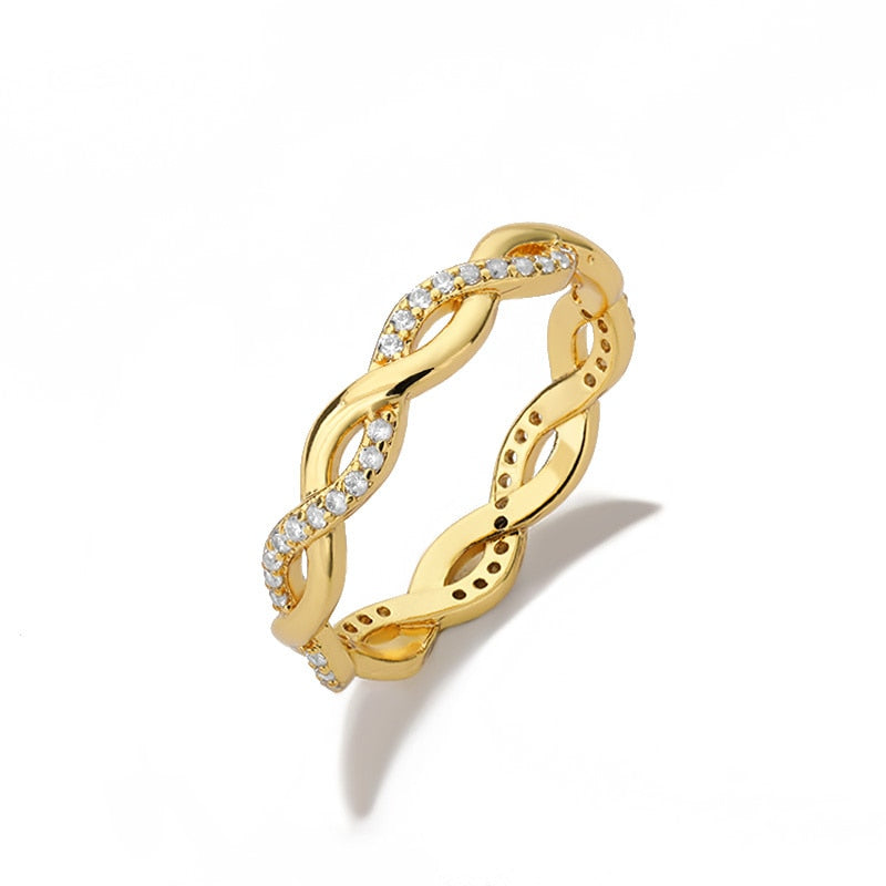 Iced Twisted Vine Ring