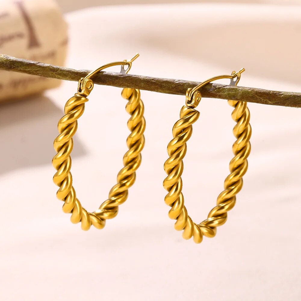 Rope Hoop Earrings