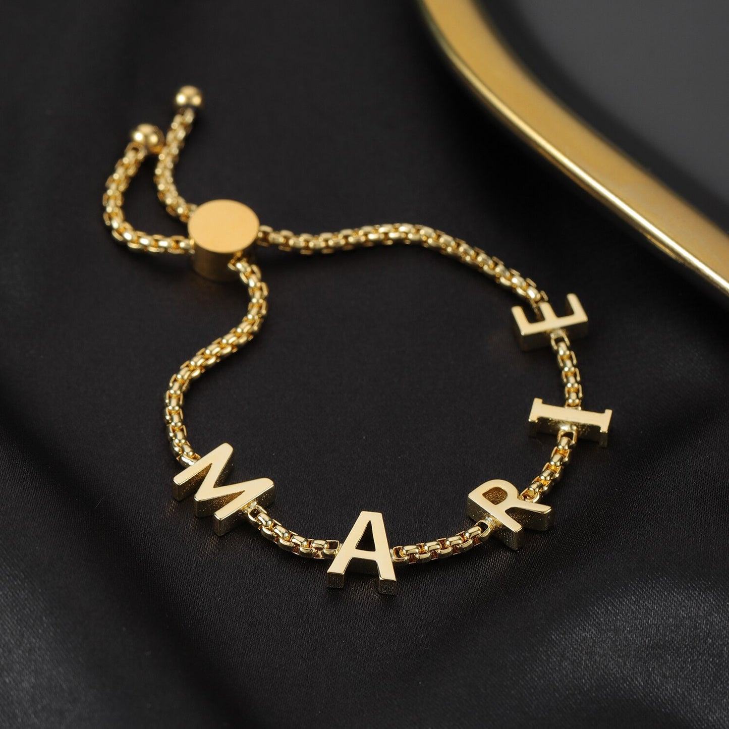 Letter Charm Name Bracelet