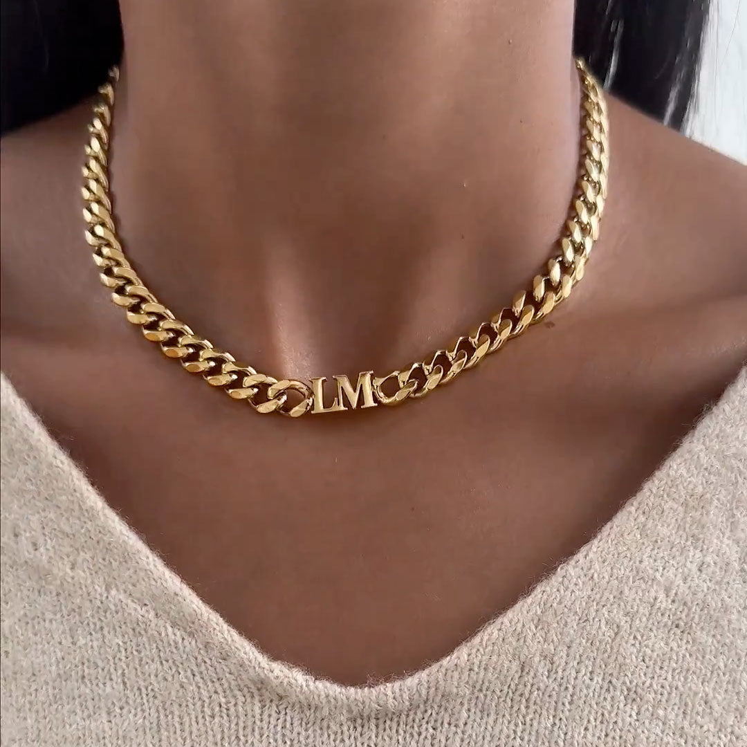 Cuban Initial Choker