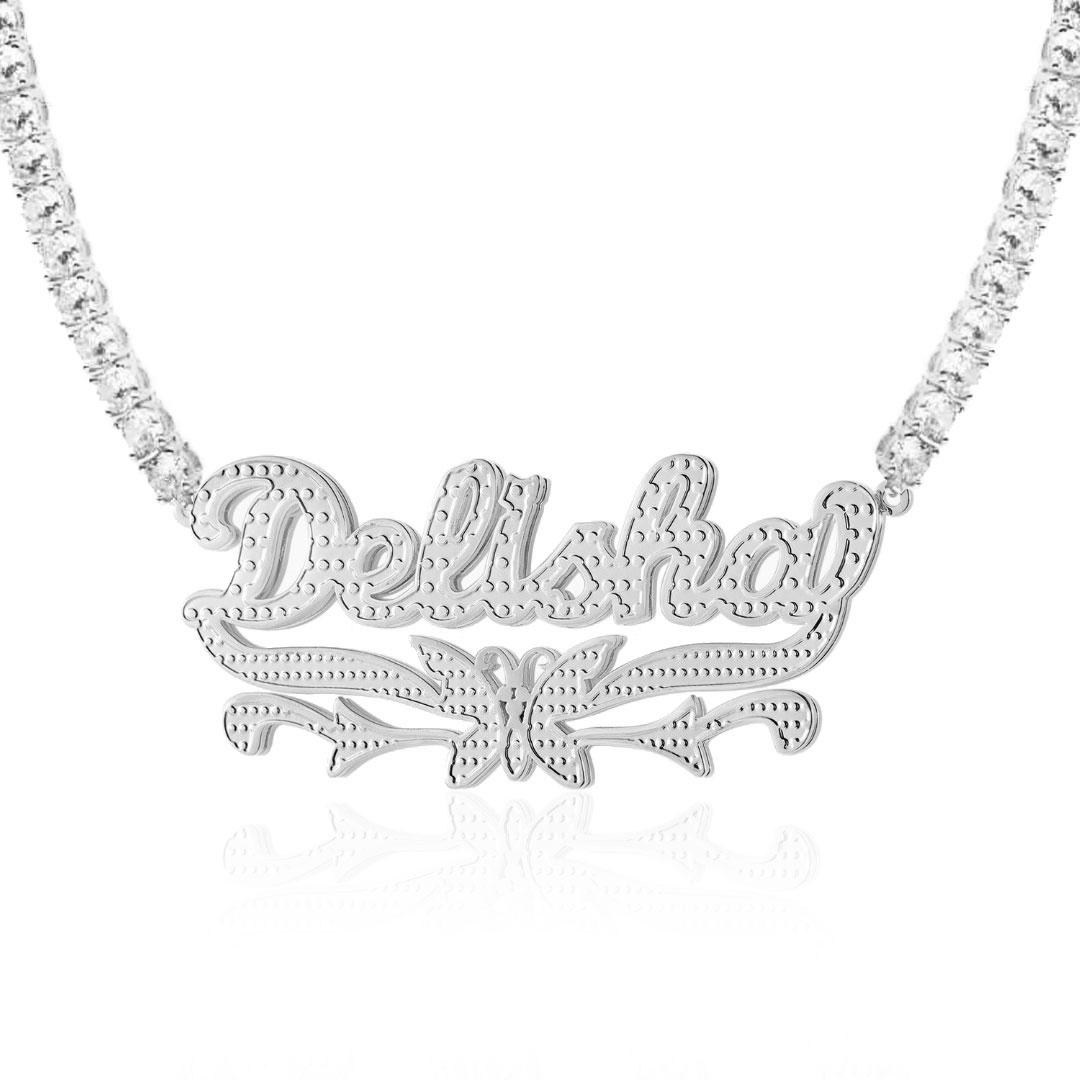 Butterfly 3D Plated Name Necklace