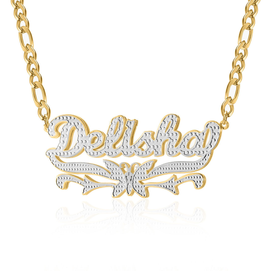 Butterfly 3D Plated Name Necklace