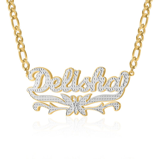 Butterfly 3D Plated Name Necklace