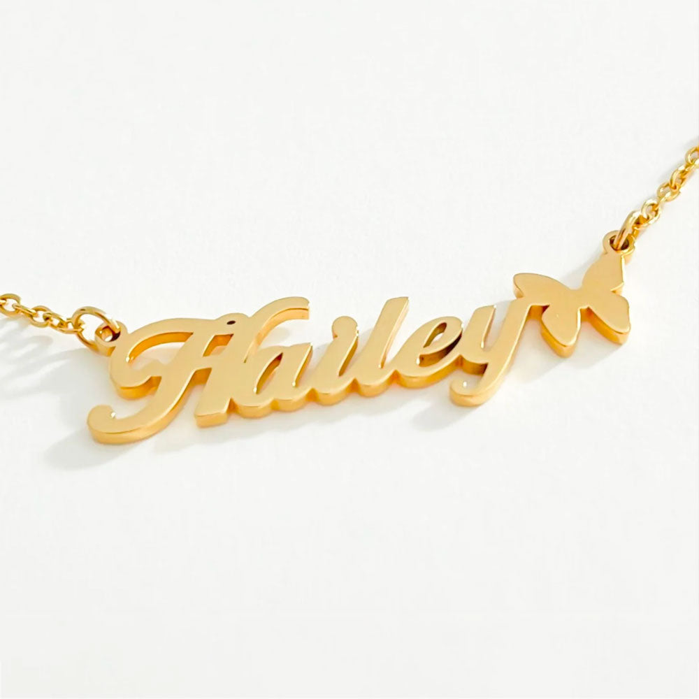 Butterfly Name Necklace