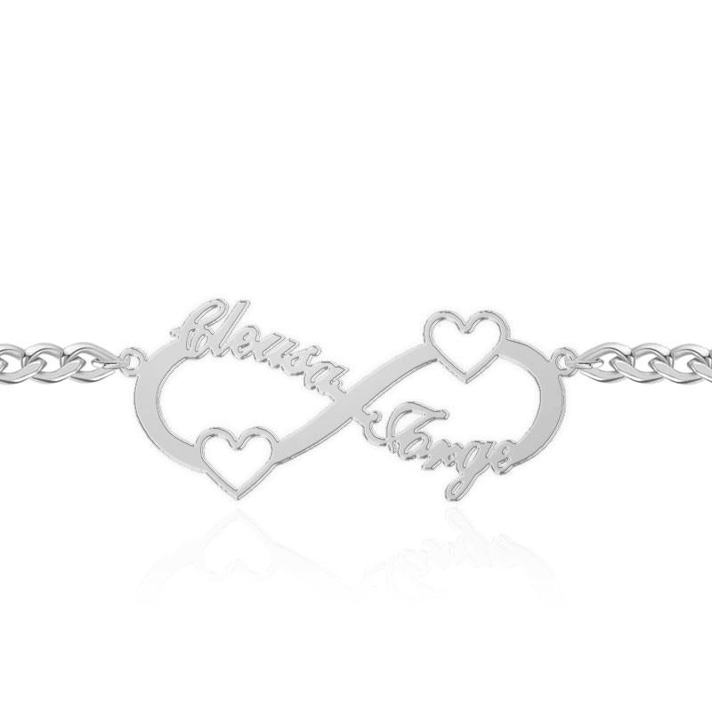 Infinity Heart Name Bracelet