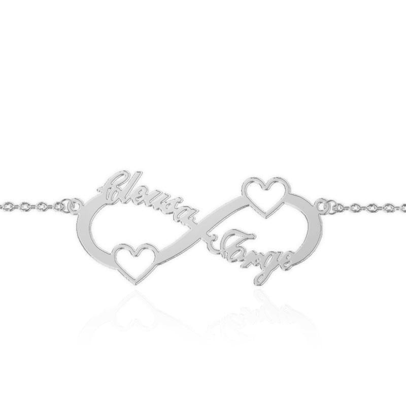 Infinity Heart Name Anklet