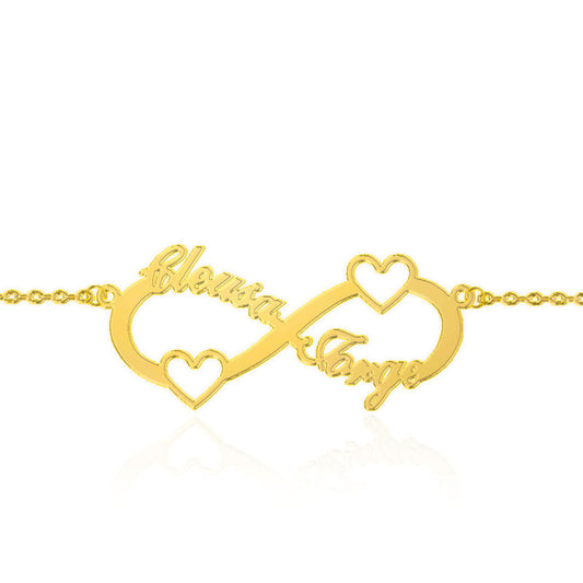 Infinity Heart Name Bracelet