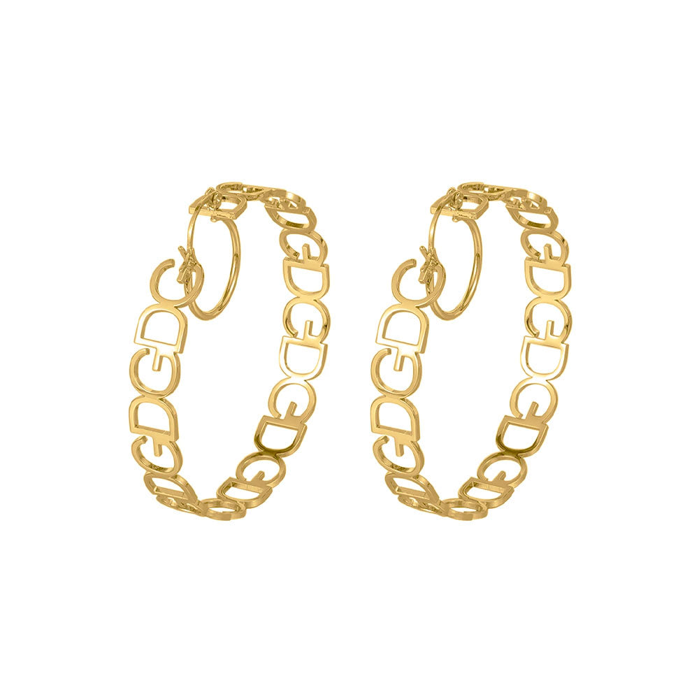 Initial Hoop Earrings