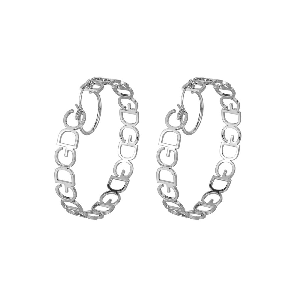 Initial Hoop Earrings