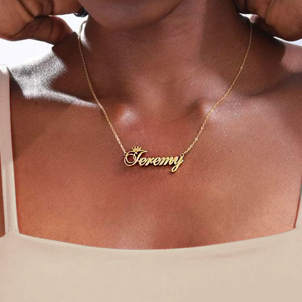 Crown Name Necklace