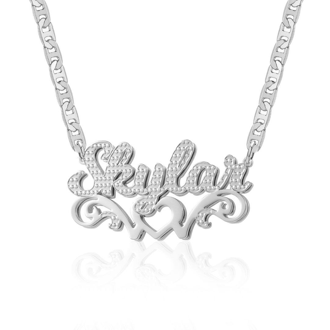 Love Bow 3D Plated Name Necklace