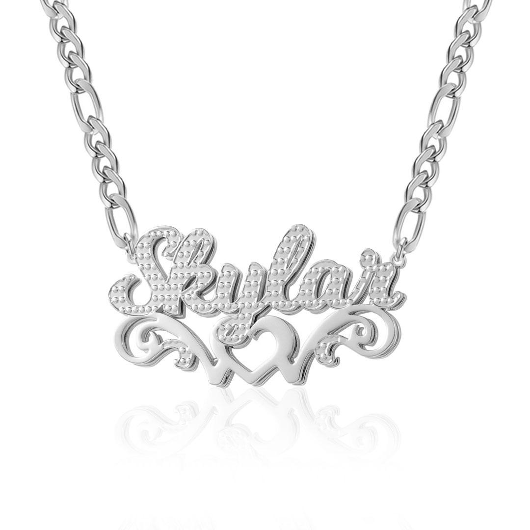 Love Bow 3D Plated Name Necklace