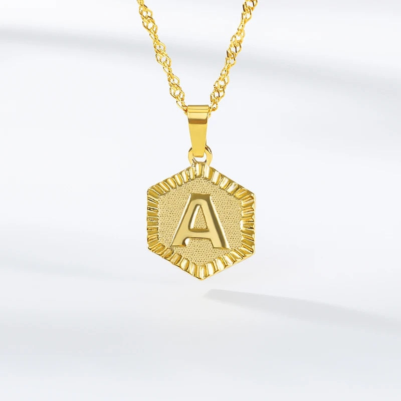 Hexa Initial Necklace