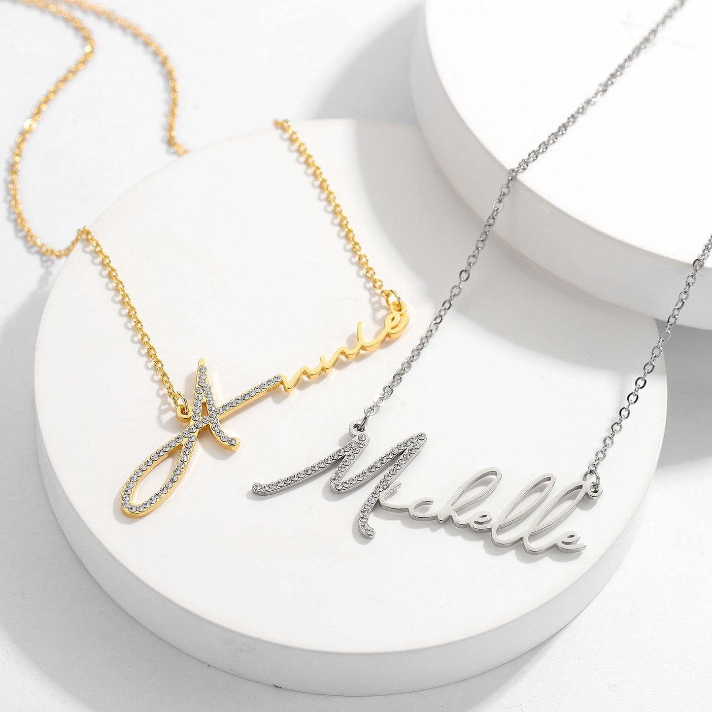 Iced Signature Name Necklace