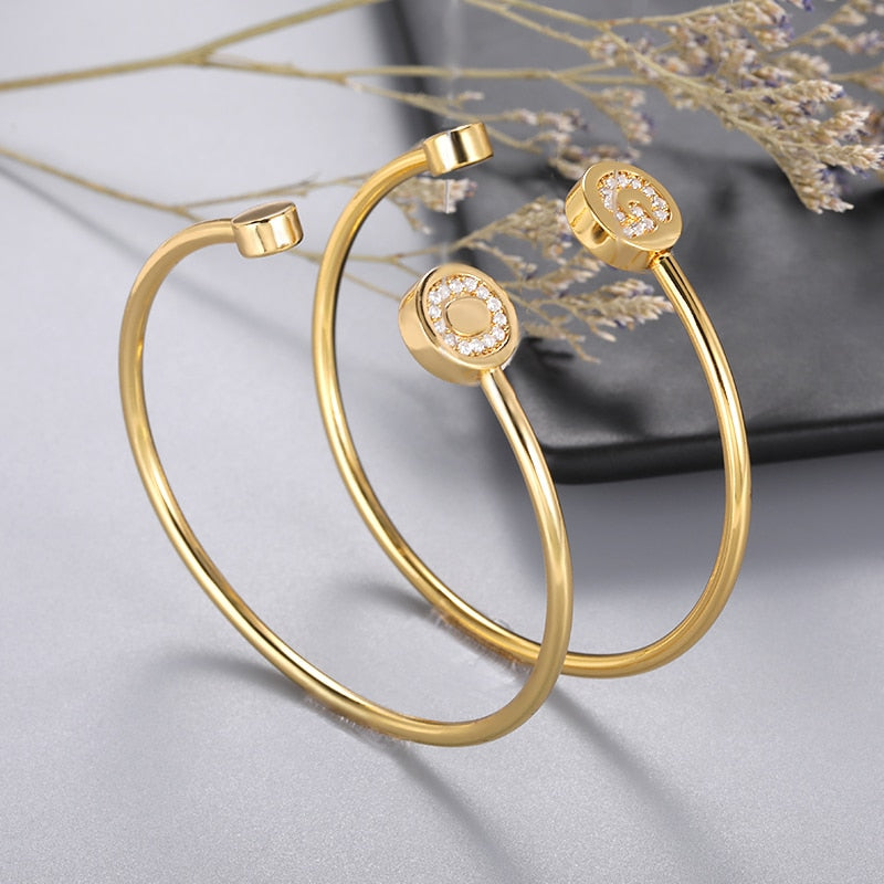 Iced Initial Bangle