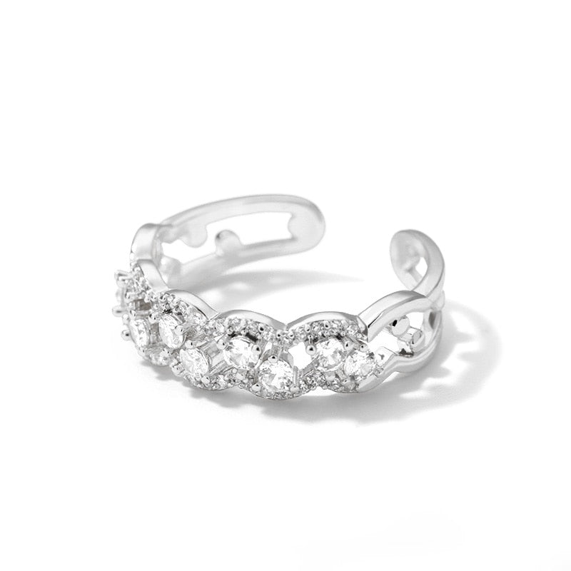 Iced Vine Bridge Ring