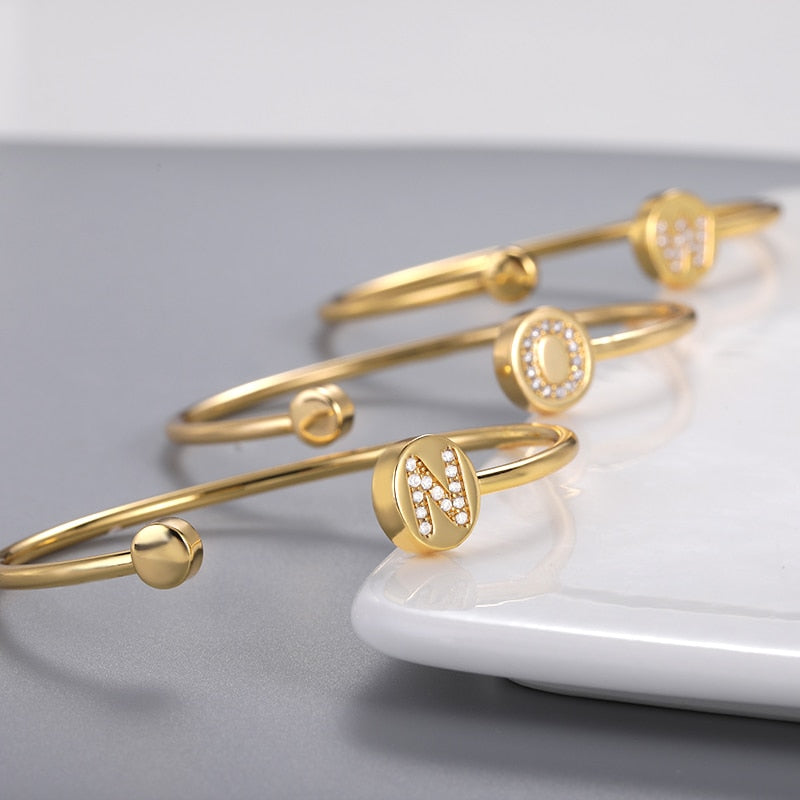 Iced Initial Bangle