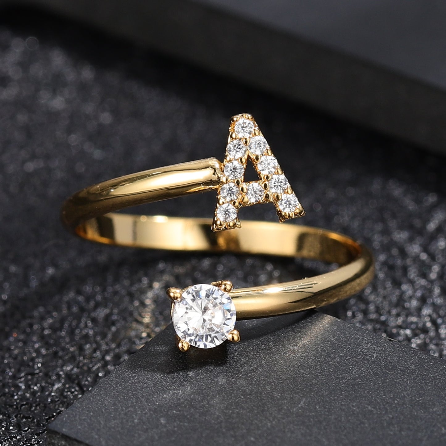 Iced Initial Letter Ring