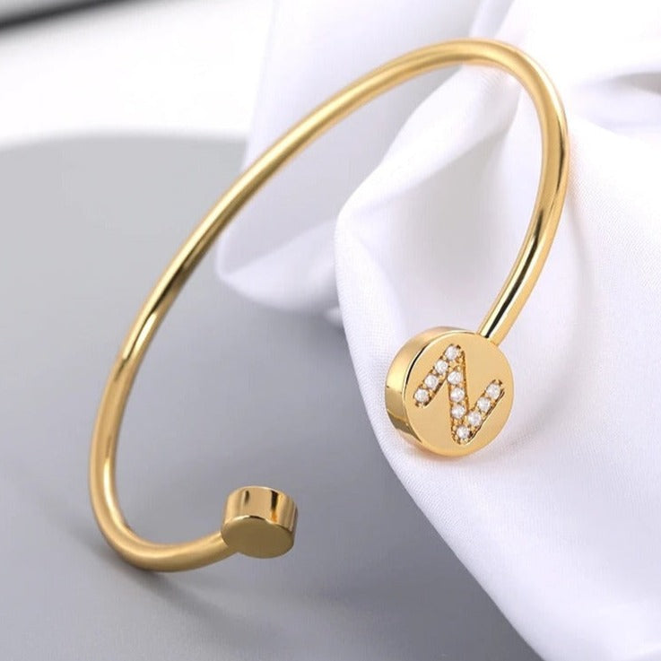 Iced Initial Bangle