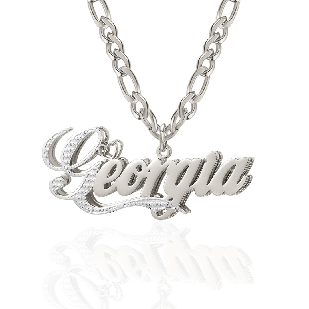 Classic 2-Tone 3D Plated Name Pendant