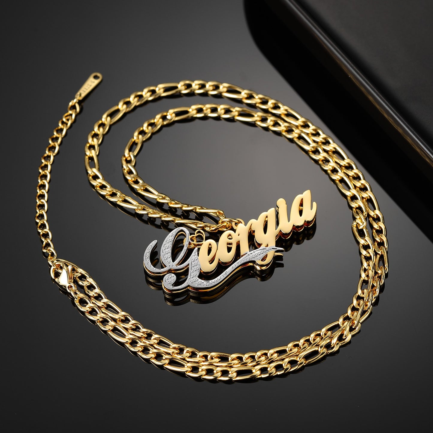 Classic 2-Tone 3D Plated Name Pendant