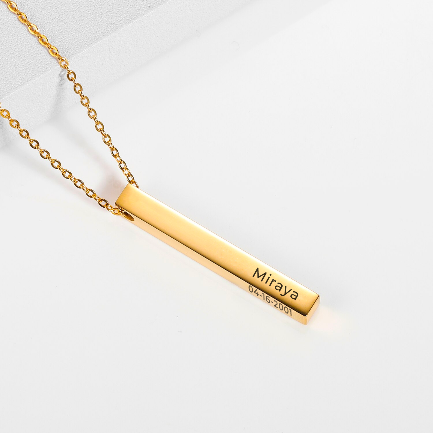 Pillar Bar Name Necklace