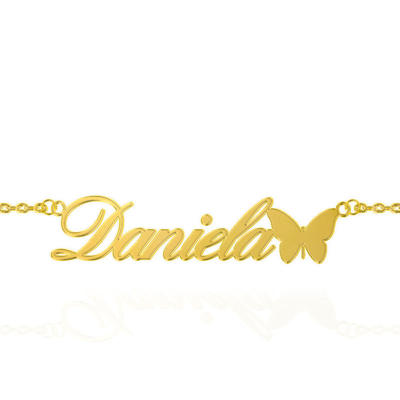 Butterfly Name Anklet