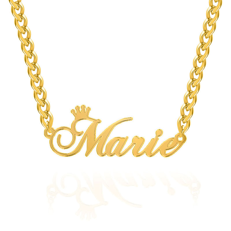 Crown Name Necklace