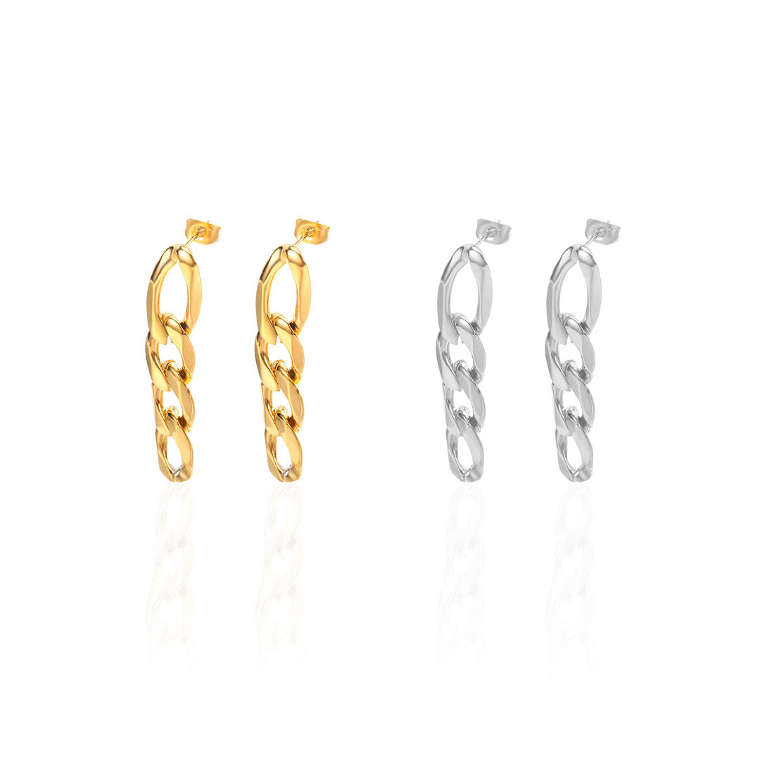 Figaro Earrings [Gold + Silver]