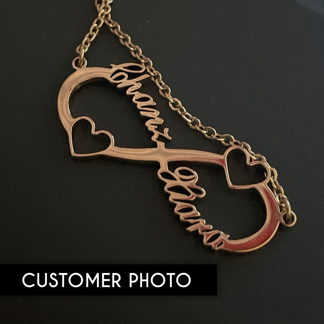 Infinity Heart Name Necklace