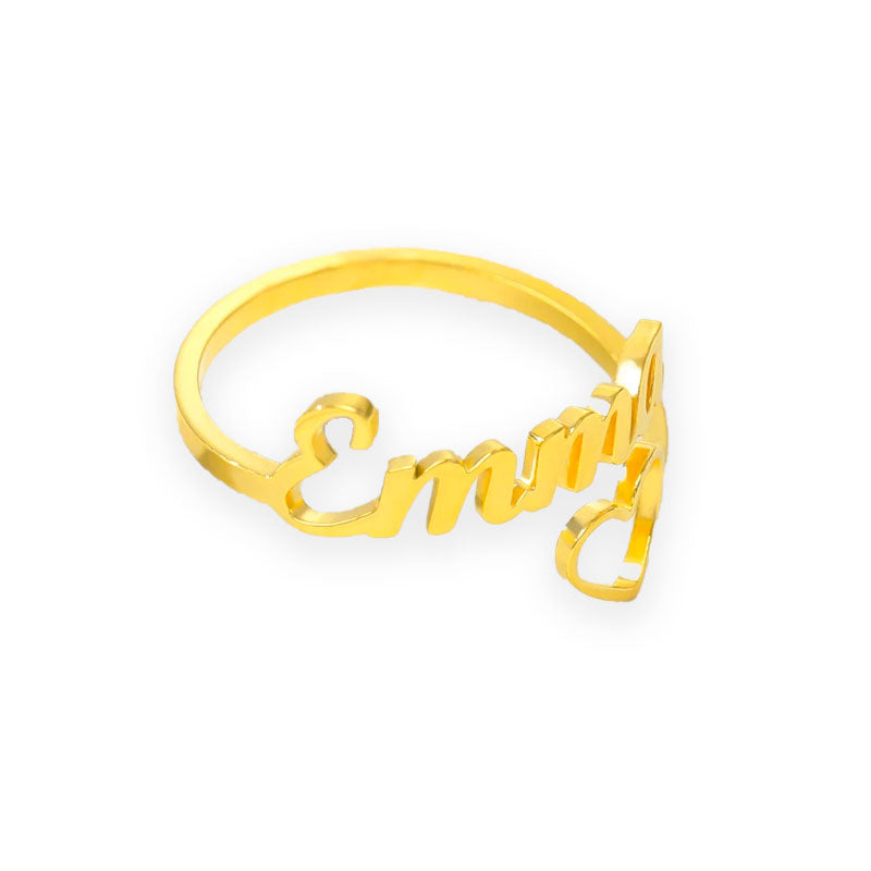 Heart Name Ring