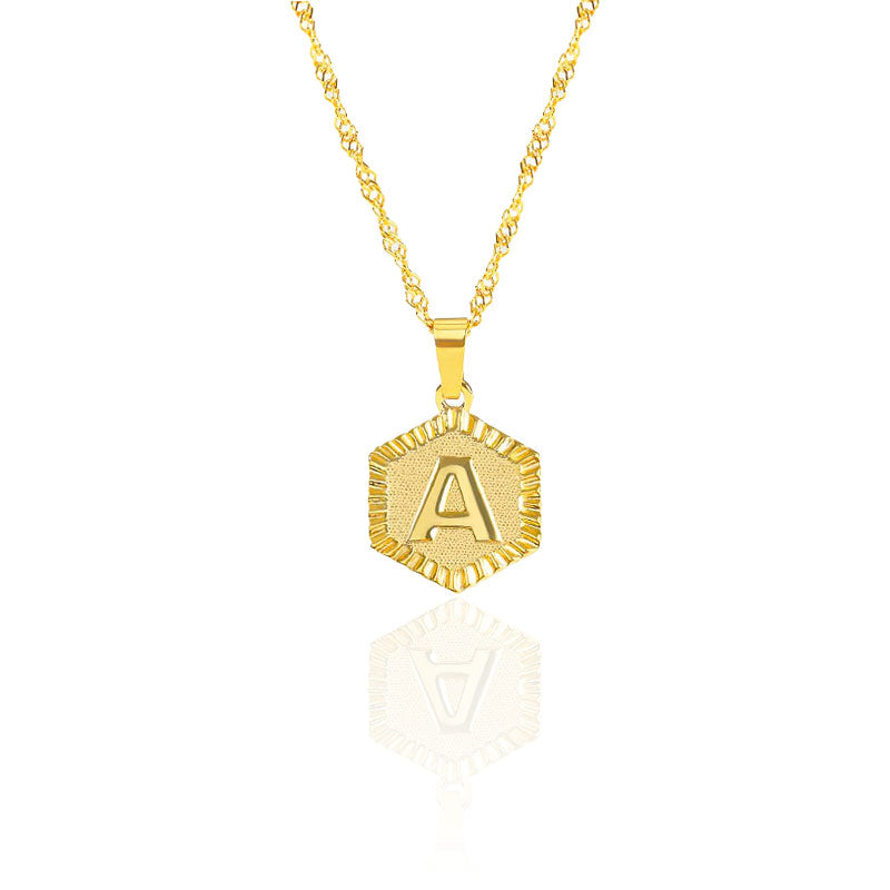 Hexa Initial Necklace