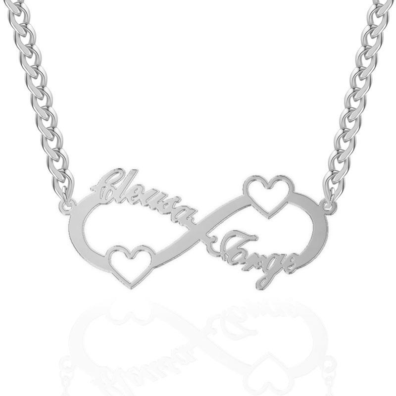 Infinity Heart Name Necklace