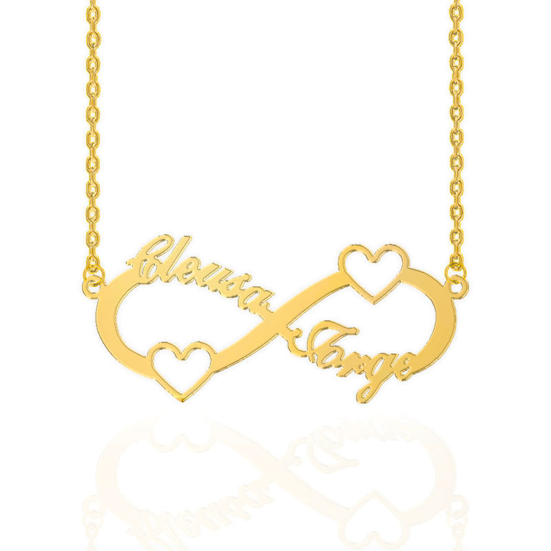 Infinity Heart Name Necklace