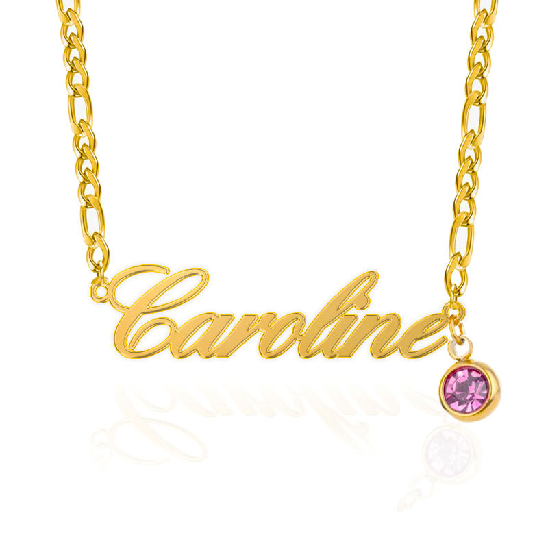 LUX Birthstone Name Necklace