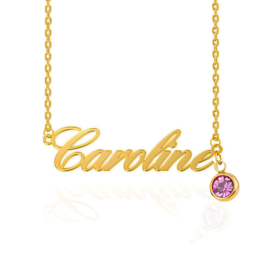 LUX Birthstone Name Necklace