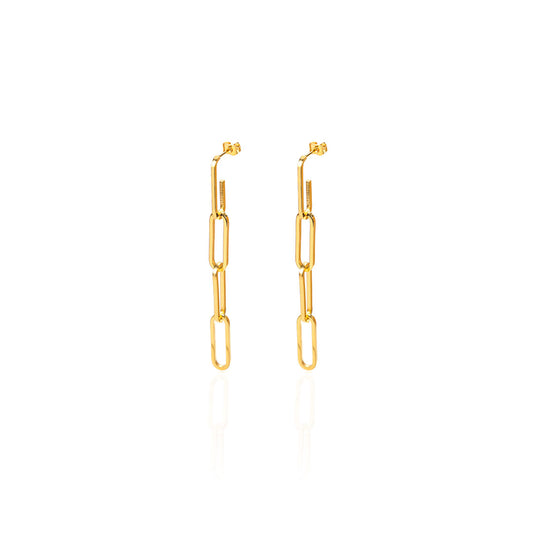 Paper Clip Earrings [Gold]